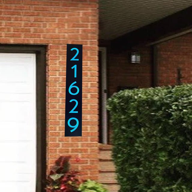 metal house number plaque address plaque address signs for house lighted