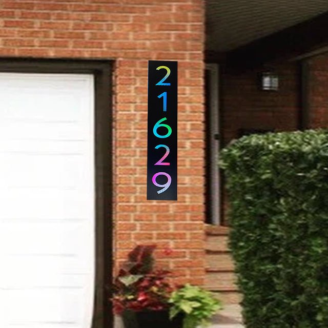 solar mailbox numbers address plaque lighted home address signs