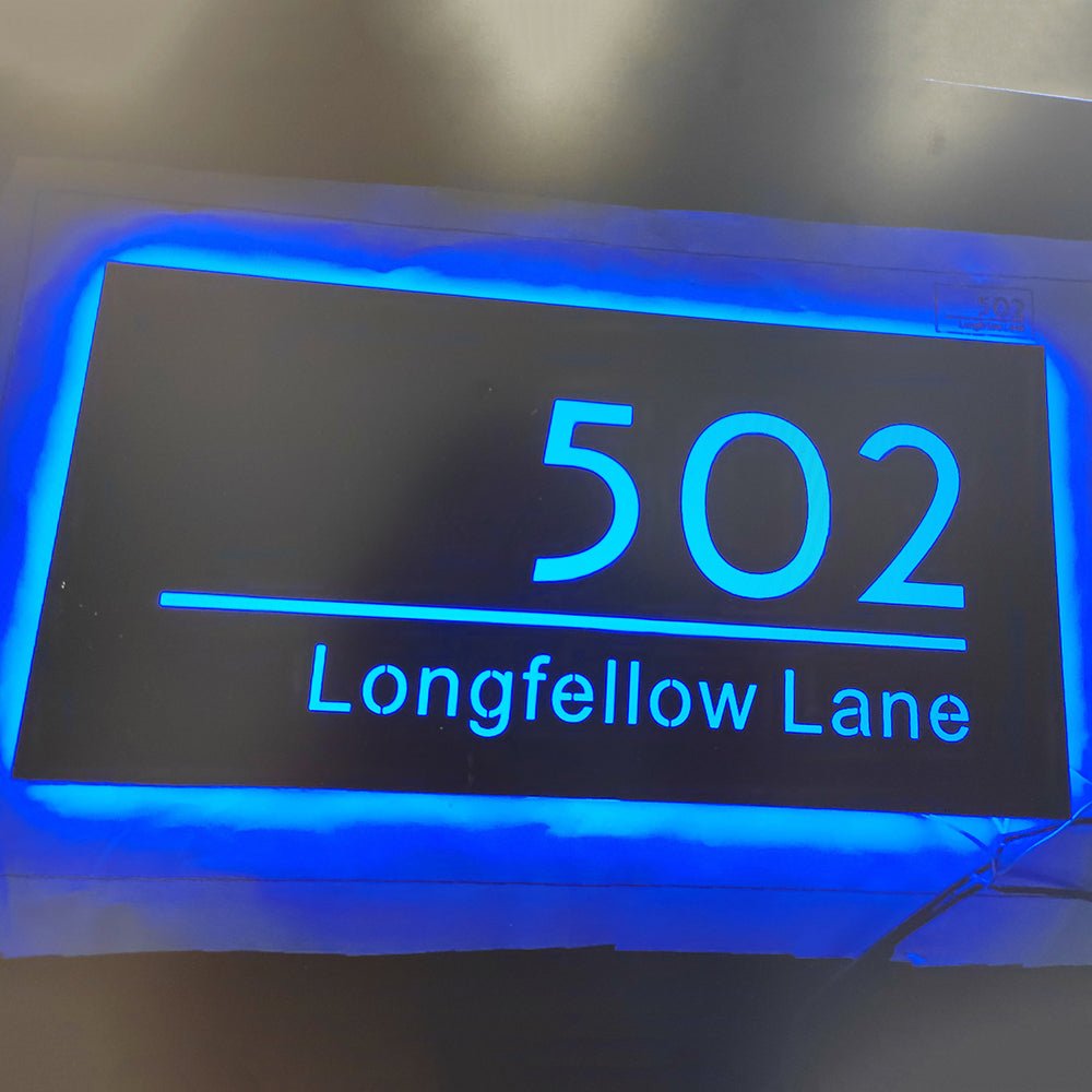 Custom Illuminated Address Numbers Lighted Address Plaque – BacklitLEDsign