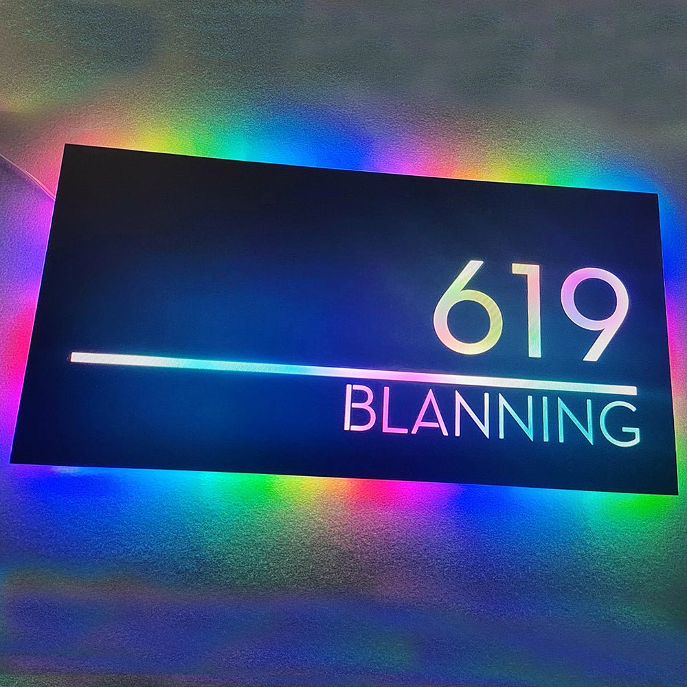 Led Address Numbers Sticker Custom Illuminated Address Numbers Lighted Address Plaque – BacklitLEDsign