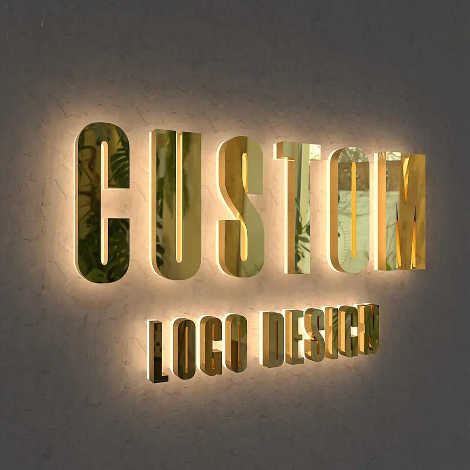 Business Logo Decals | Backlit Logo Sign | Metal Logo Sign – BacklitLEDsign