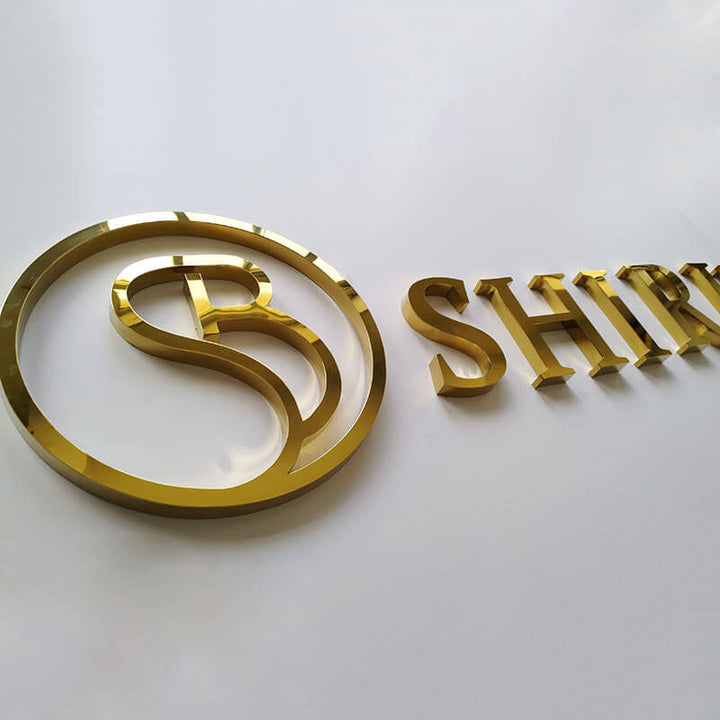 Custom Laser Cut 3D Stainless Steel Wall Logo Business Sign Cast Metal Signs Company Logo Signs Office Sign Shop Signage Manufacturing - BacklitLEDsign