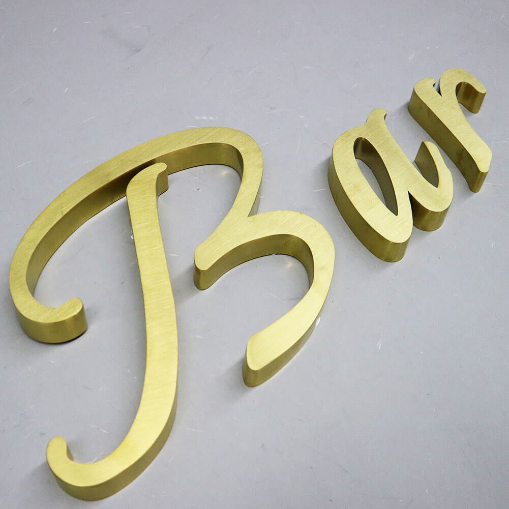 Custom Laser Cut 3D Stainless Steel Wall Logo Business Sign Cast Metal Signs Company Logo Signs Office Sign Shop Signage Manufacturing - BacklitLEDsign