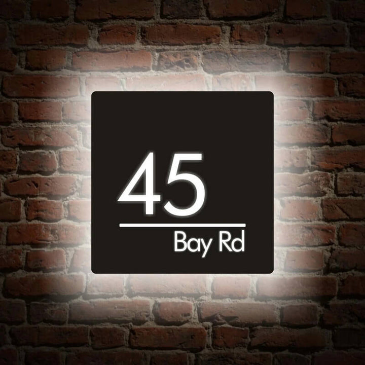 lighted street number sign led mailbox numbers backlit street numbers