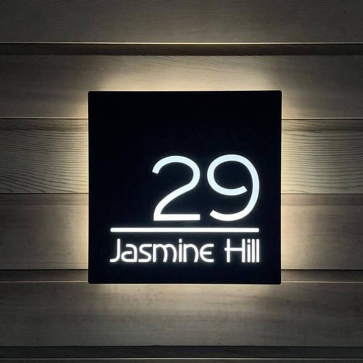house number led signs illuminated mailbox numbers lighted house numbers sign