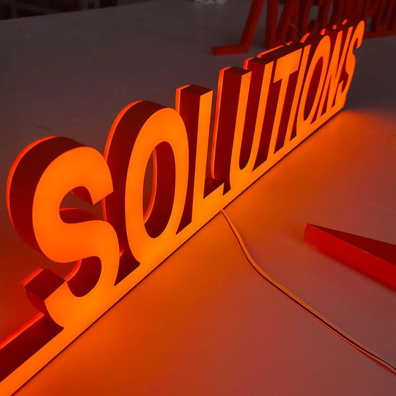 Customized Acrylic Business Sign 3D Shop Sign Front Lit Sign ...