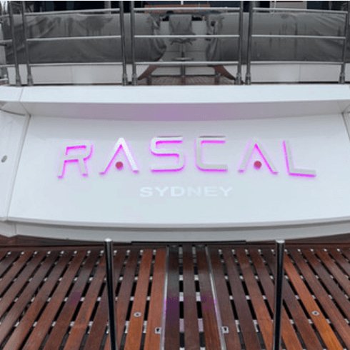Custom Lighted Boat Signs Illuminated Ship Names Sailling Safety Signs Vinyl Boat Lettering Yacht Lettering Graphics Marine Signs - BacklitLEDsign