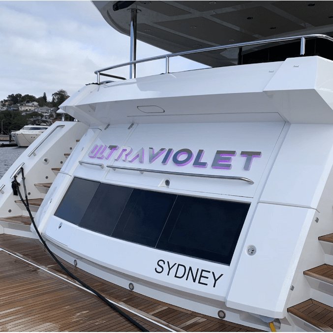 Yacht Signs and Lettering - BacklitLEDsign