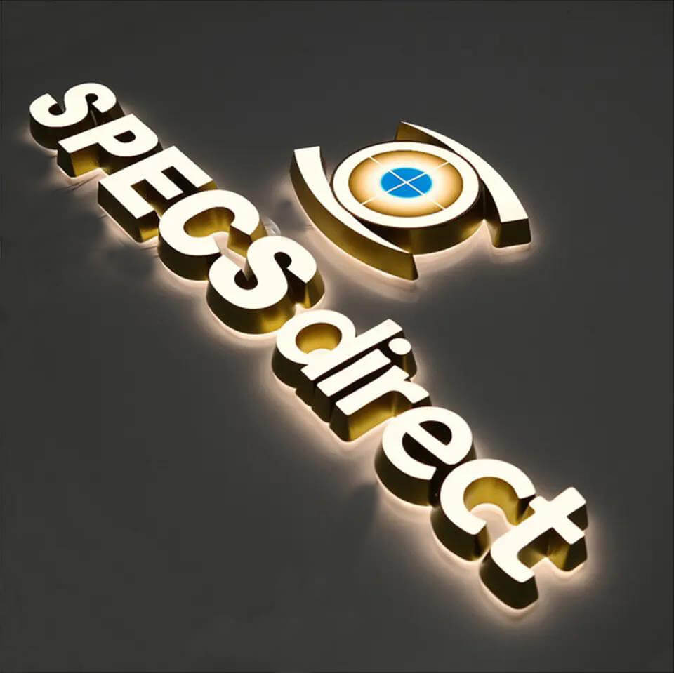 Custom Plexiglass Sign Illuminated Acrylic Letters Front Lit & Backlit LED Advertisigng Signage for Business - BacklitLEDsign