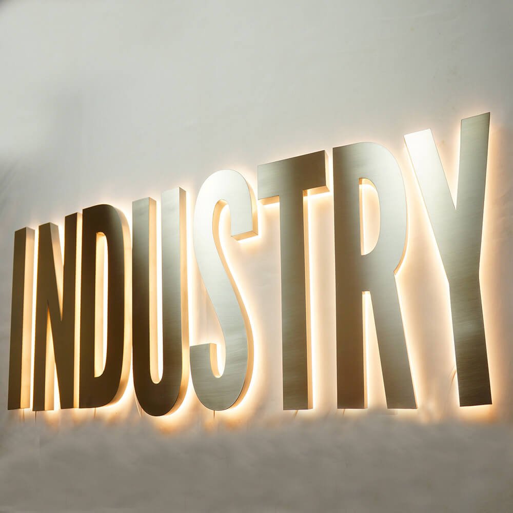 Account Lettering Backlit Letters Signage | Metal Letters | Business Wall Lettering ...