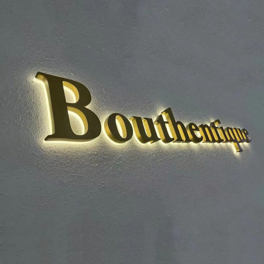 Account Lettering Backlit Letters Signage | Metal Letters | Business Wall Lettering ...