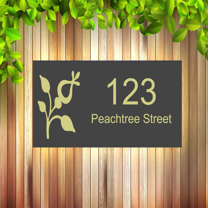 Customized Address Sign House Number Plaque Personalized LED Light Plaque Modern Door Plates Metal & Acrylic House Number Sign - BacklitLEDsign