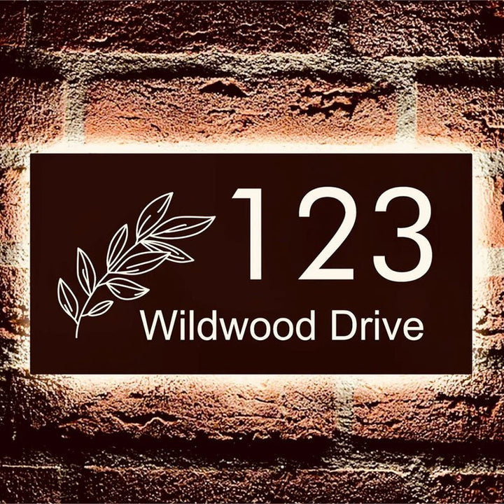 light up house number signs address plaque house number led signs