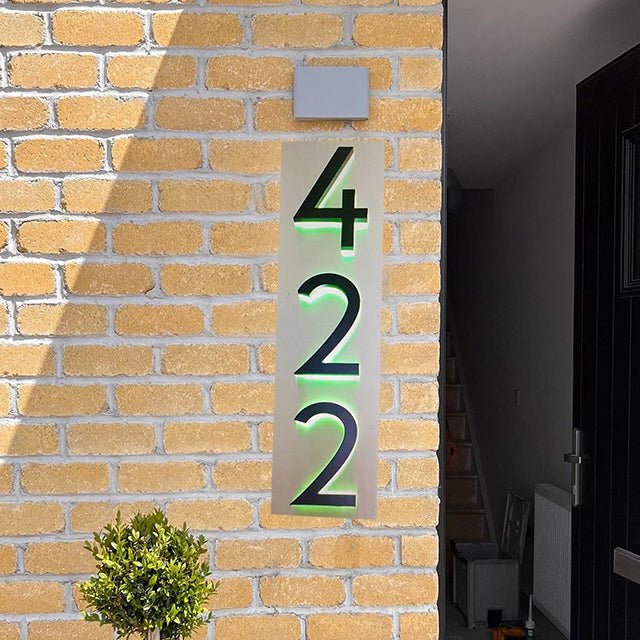 lighted house numbers led custom home address signs with lights