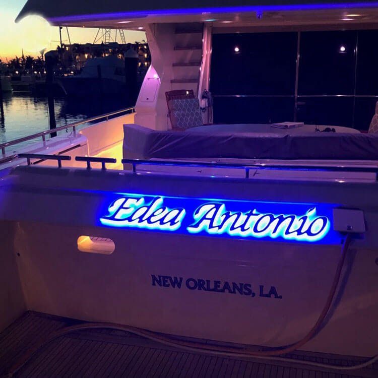 yacht and boat sign