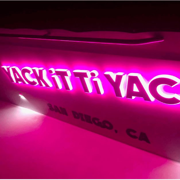 bespoke illuminated marine signs for luxury yachts