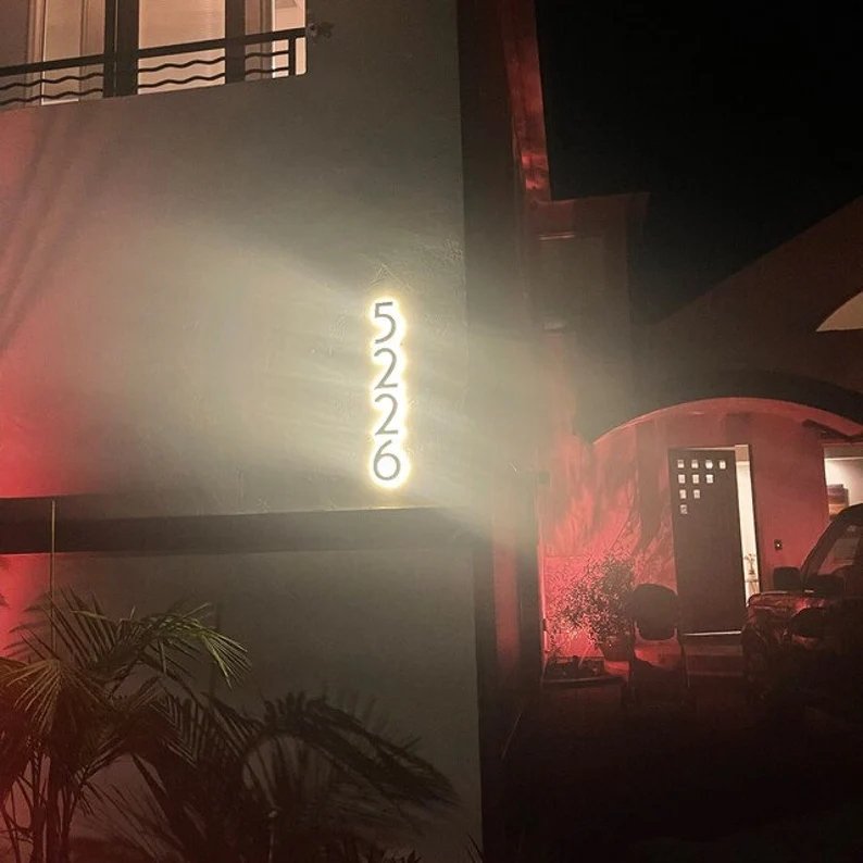 Everlite Modern House Numbers Backlit House Numbers Lighted Numbers – BacklitLEDsign