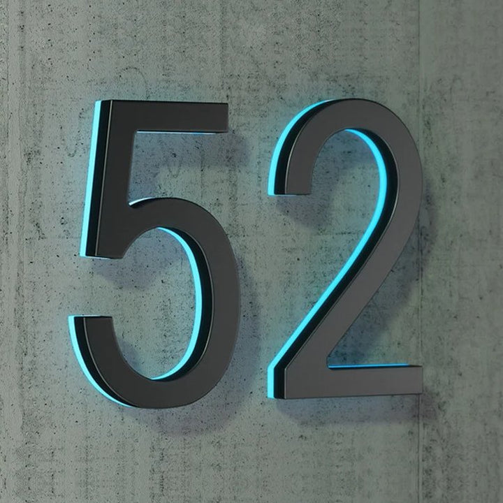 led house number signs -solar powered address numbers