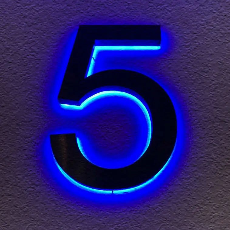 House Number Signs 3D letters Lighted House Numbers LED Backlit House Numbers Door Numbers Street Numbers Hotel Room Number - BacklitLEDsign