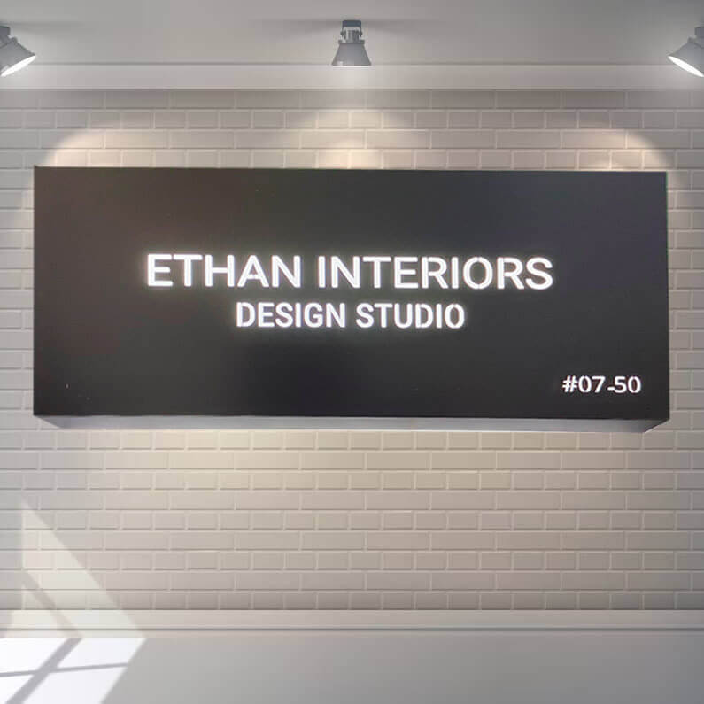 Light Up Box Signs | Hanging Lightbox Sign | 3D Lightbox Signage ...