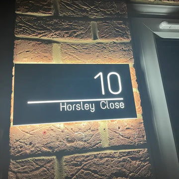 Illuminated Address Signs - Lighted Address Plaques - Metal Plaque ...