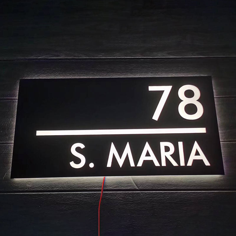 Custom Metal Address Plaque | Illuminated Address Plaques – BacklitLEDsign