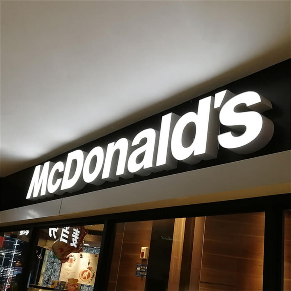 Project Store Light Signage Design Outdoor Front Light Sign Illuminated Letters Acrylic Led Sign ...