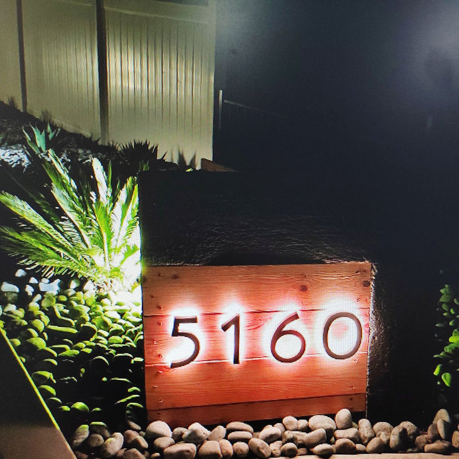 Led House Label Solar Backlit House Numbers Led Lighted House Number Sign – BacklitLEDsign