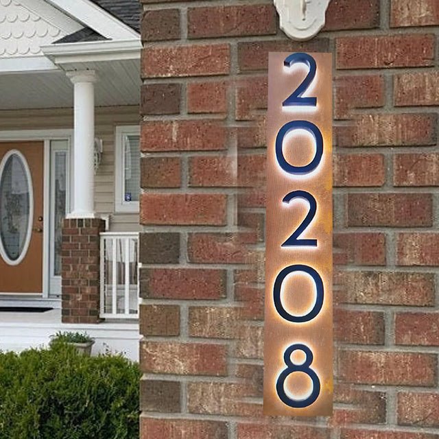 illuminated address signs led address light outside light with house number