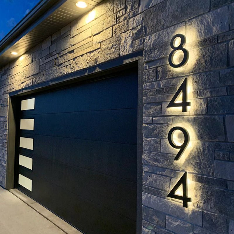 Led Backlit House Numbers Kit Illuminated House Numbers Backlit Led House Numbers Solar – BacklitLEDsign