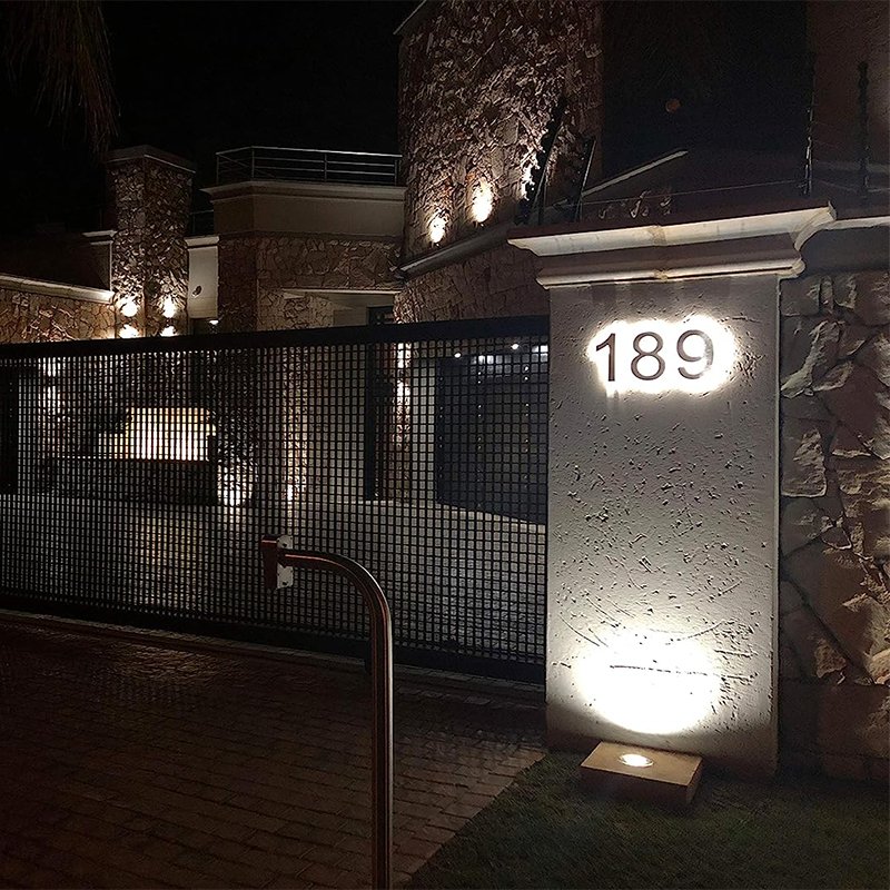 Led Backlit House Numbers Kit Illuminated House Numbers | Lighted House Numbers | Lit House Numbers ...