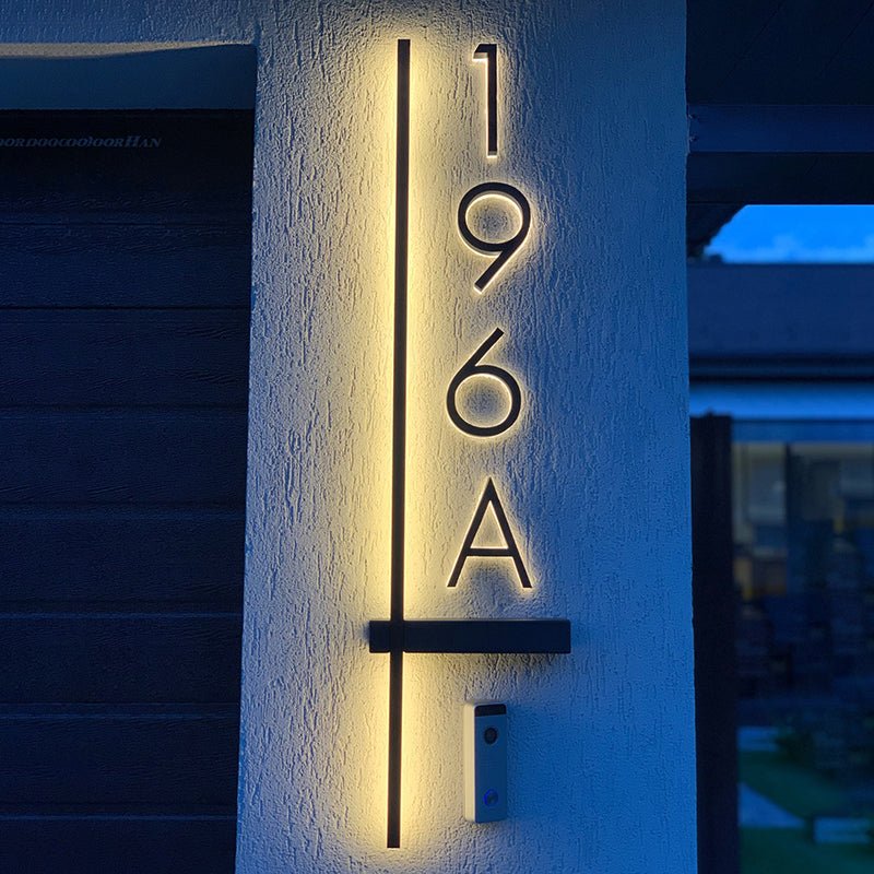 lit house signs house signs illuminated lighted address numbers solar illuminated house numbers and letters