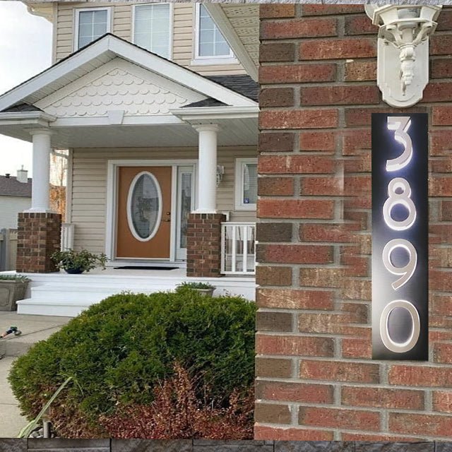 diy lighted house numbers -custom led address sign big house numbers with lights