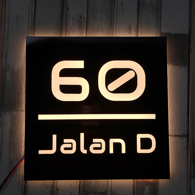 Lighted Address Plaque | Backlit Address Sign | Led Address ...