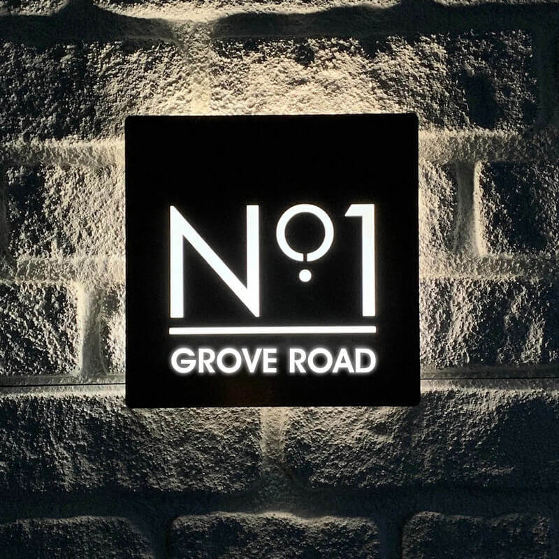 Lighted Address Plaque | Backlit Address Sign | Led Address ...