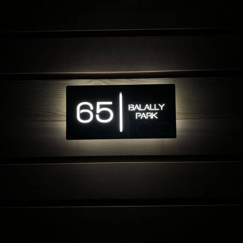Led Address Plaque | Illuminated Address | Backlit Address Sign ...