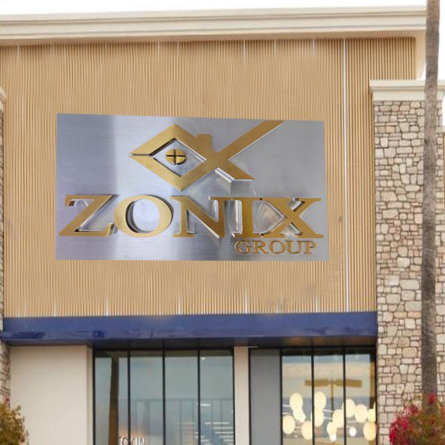 Modern Metal Store Sign Custom Blade Sign Storefront Name Sign ...
