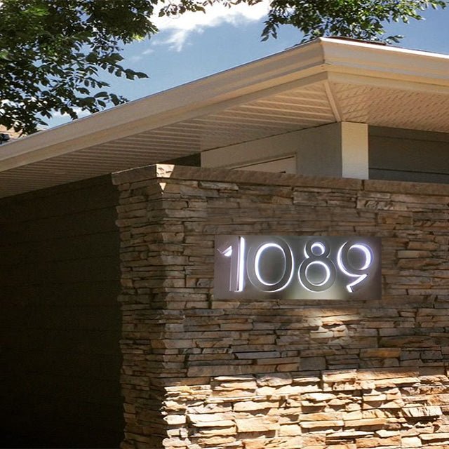 crate and barrel house numbers solar powered light up address sign lighted address plaques for house