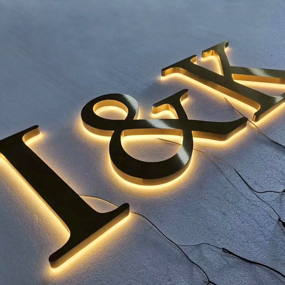 Recessed Lettering Backlit Outdoor Sign Letters Dimensional letters Led Letters ...