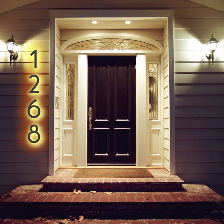 outdoor lighted address numbers outdoor address light light up mailbox numbers