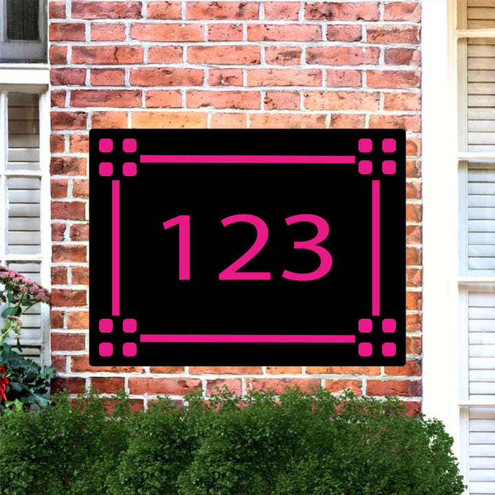 lighted house number plaque door numbers plaques metal address signs for mailbox