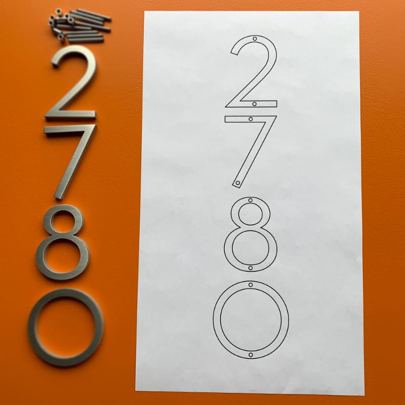 Steel Address Numbers Stainless Steel House Numbers | Metal Address Signs – BacklitLEDsign