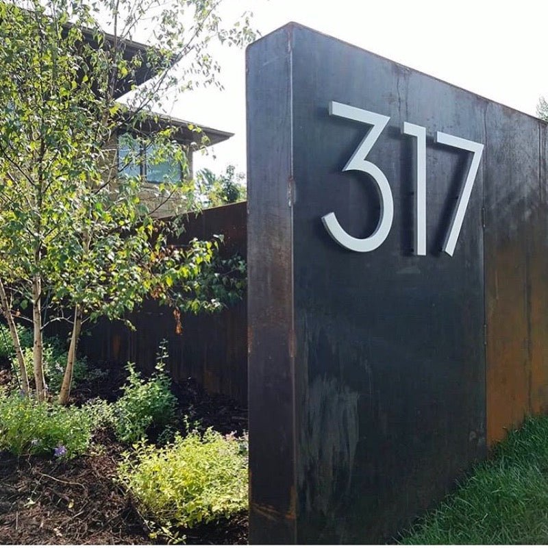 Stainless Steel House Numbers | Metal Address Signs – BacklitLEDsign